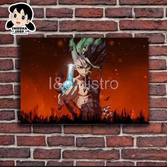 I&d distro - Hiasan Dinding Anime Senku- Dr. Stone | Gratis Stiker