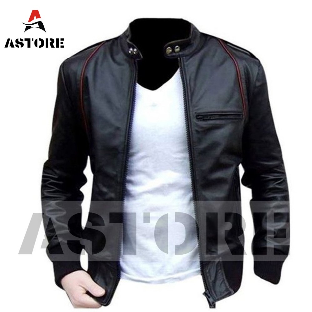 Jaket Kulit Hitam, Coklat, Plat Merah [150 ]