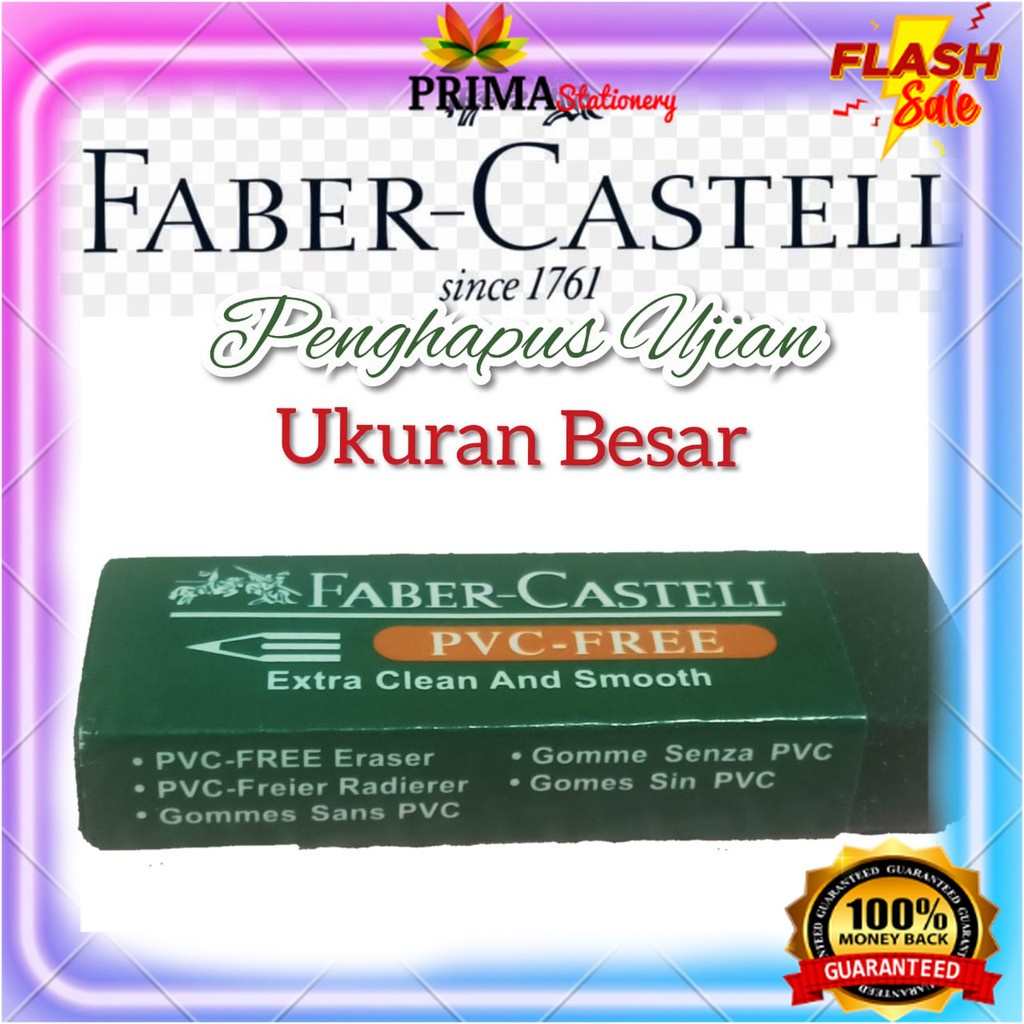 

( PROMO !!! ) Penghapus Faber Castell Ori Besar /Bukan Joyko Eraser PVC Free Correction Tulisan Stip Original EBTA & SPMB