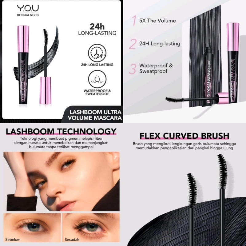 YOU LASHBOOM ULTRA VOLUME MASCARA || YOU MASCARA WATERPROOF