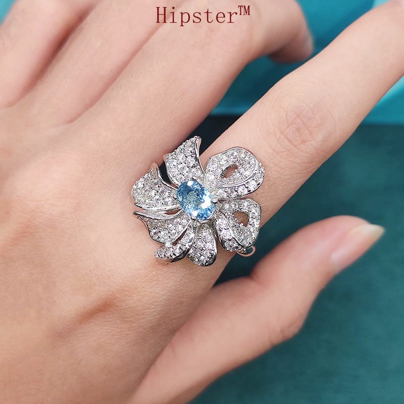 Natural Blue Topaz Ring Jewelry