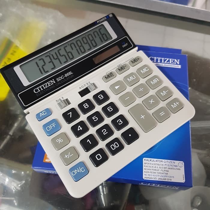 

Kalkulator / Calculator / Alat Hitung Citizen SDC 868L 12 Digit