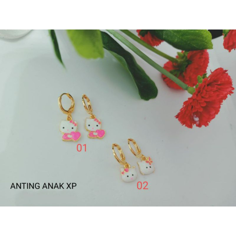 Fourfashion Anting Anak Kitty Pink Kekinian S048