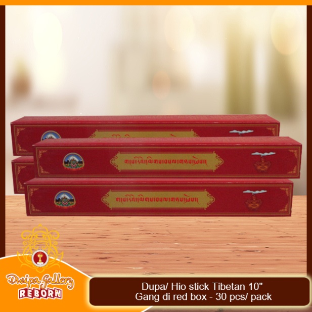 Dupa/ Hio stick Tibetan 10&quot; Gang di Red box - 30 pcs/ pack