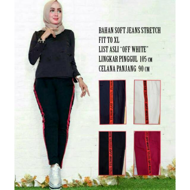 JEGGING LIST OFF WHITE