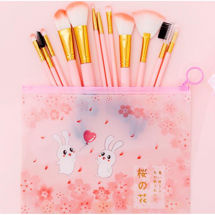 COD KOTAK PENSIL TRANSPARAN MOTIF KAWAI RABBIT LUCU UNIK / KOTAK PULPEN / TEMPAT ALAT TULIS QQ105-6