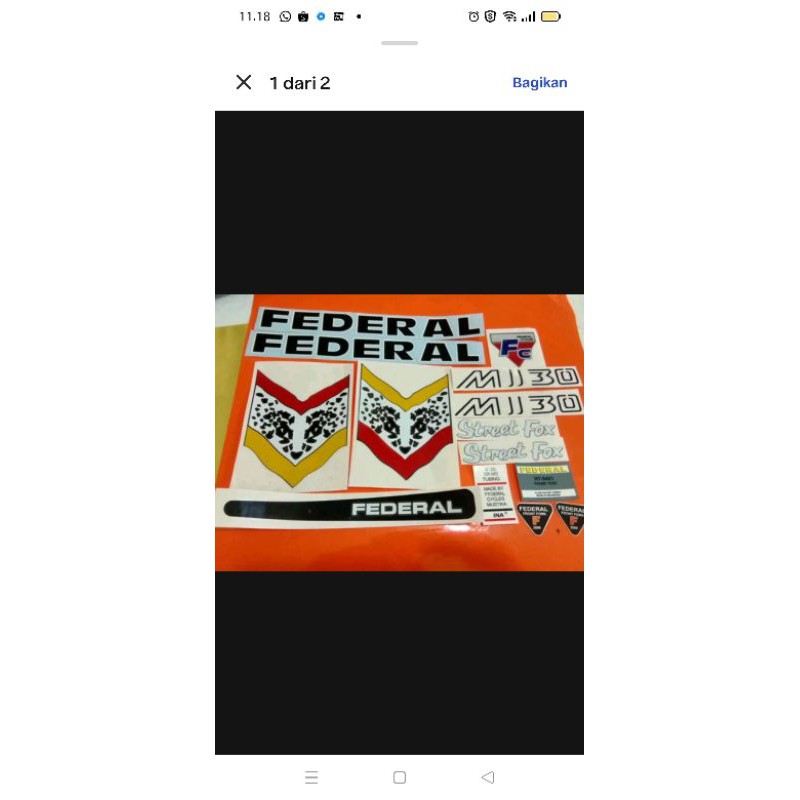 stiker sepeda federal streetfox