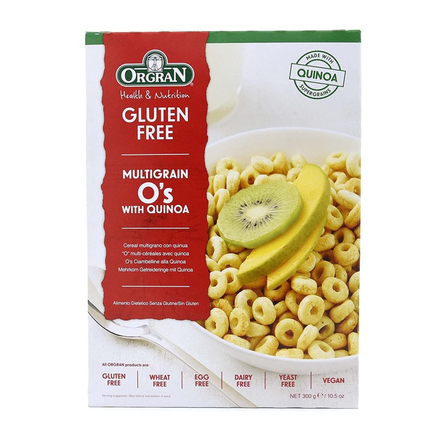 

Orgran Gluten Free Multigrain O's Quinoa Breakfast Cereal Sarapan Food Snack Vegan Vegitarian Sereal