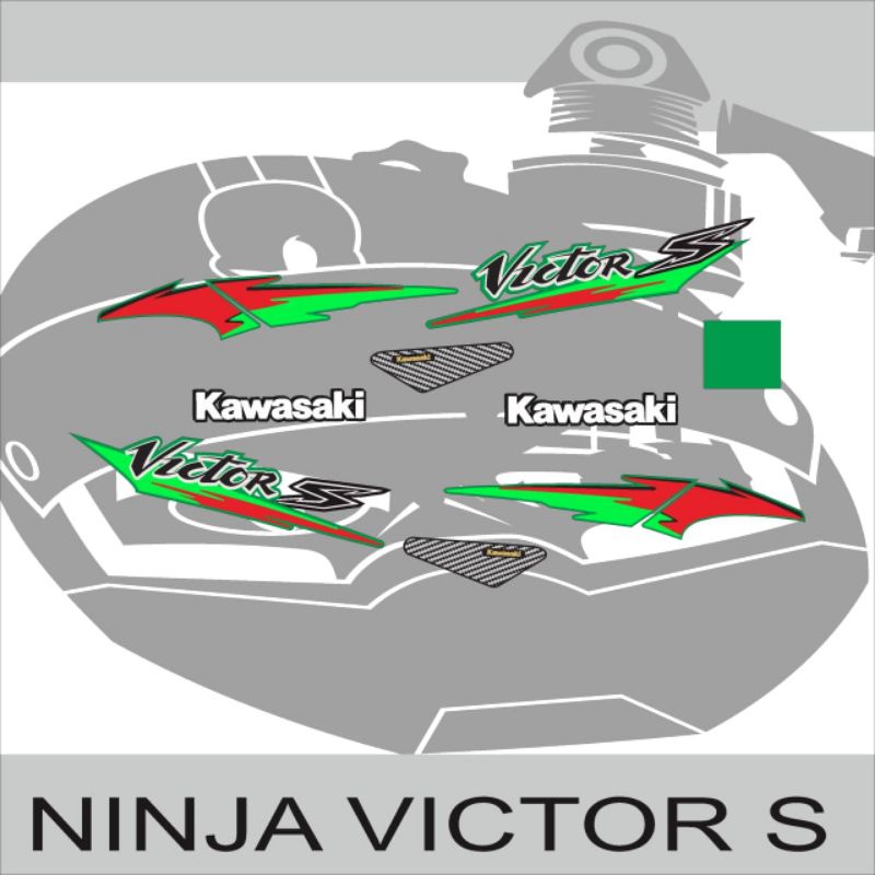 STIKER STRIPING DECAL KAWASAKI NINJA VICTOR S