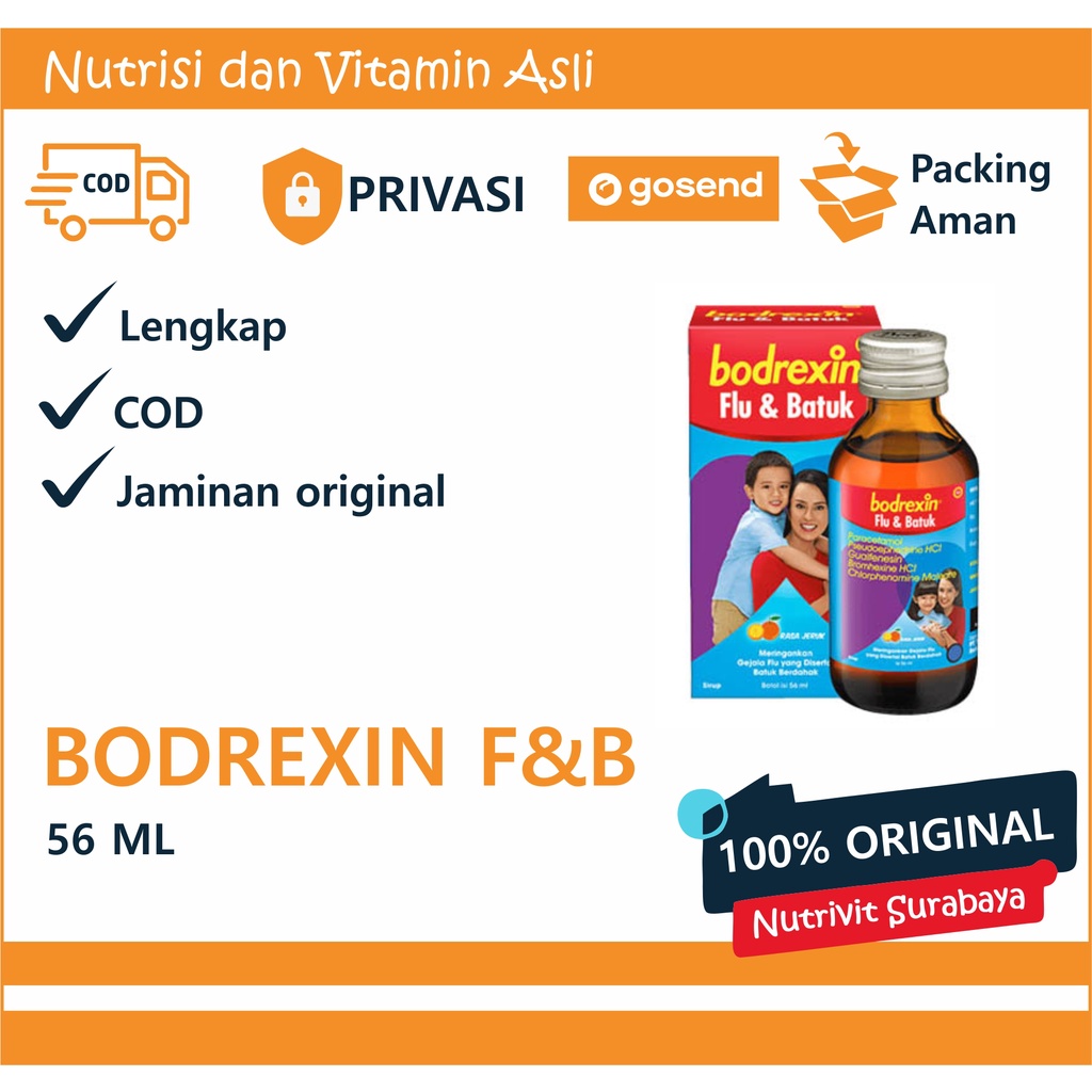 Bodrexin Flu Batuk PE 60 ml (obat batuk pilek)