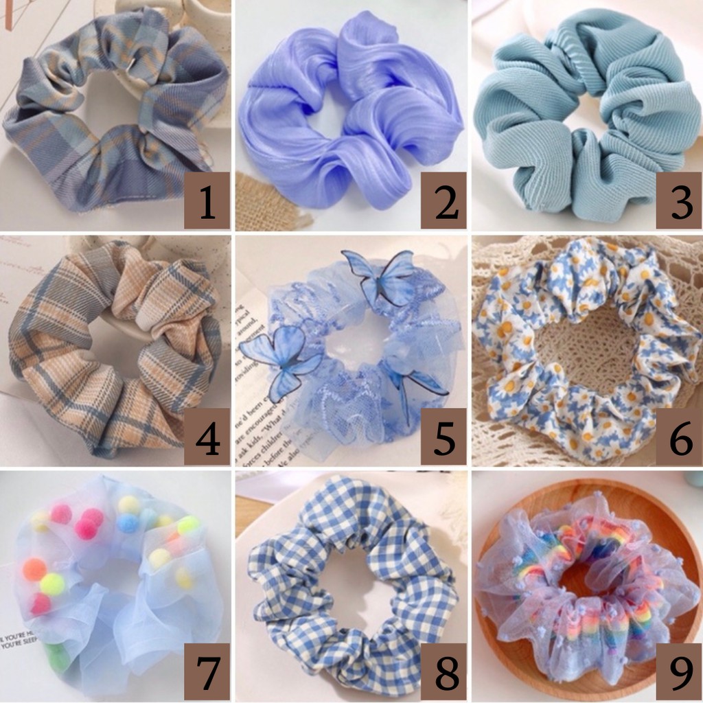 icy scrunchie / Aksesoris Scrunchies Wanita Scrunchies Murah