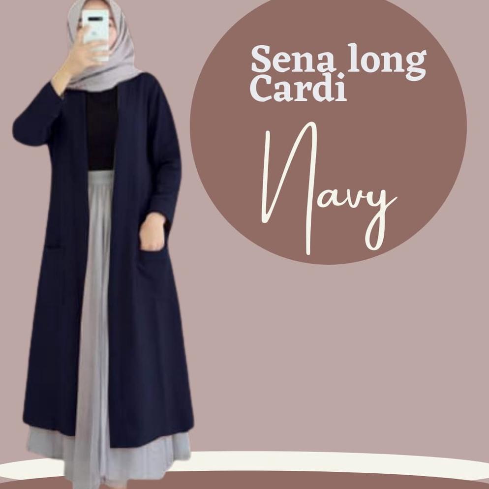 SENA LONG CARDI/ ATASAN WANITA/ BAJU WANITA/ CARDIGAN WANITA {Tig31au22ᴰ}