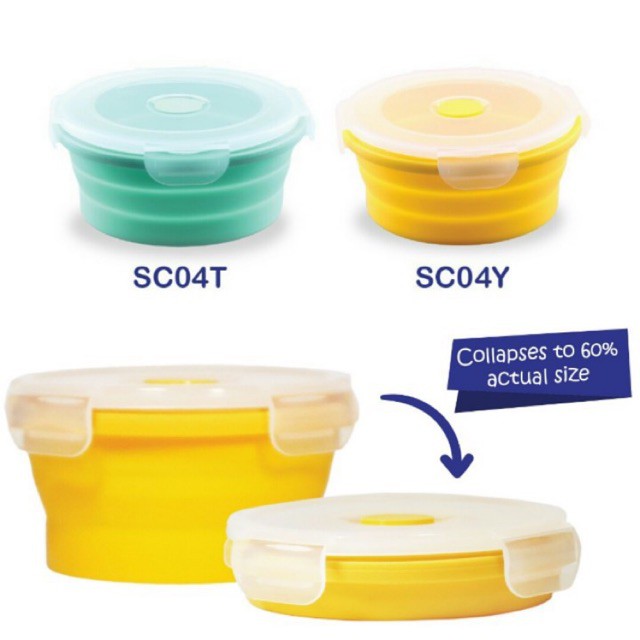 Baby Safe Collapsible Food Container SC04 600ml / Tempat Makan Bisa Dilipat