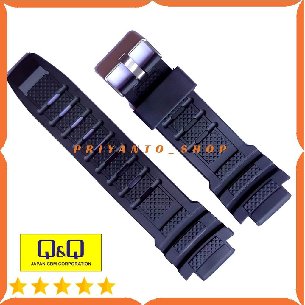 Tali jam Tangan Sport QQ Q&amp;q QnQ DE-10 Q&amp;q DE-10 QnQ DE10 hitam