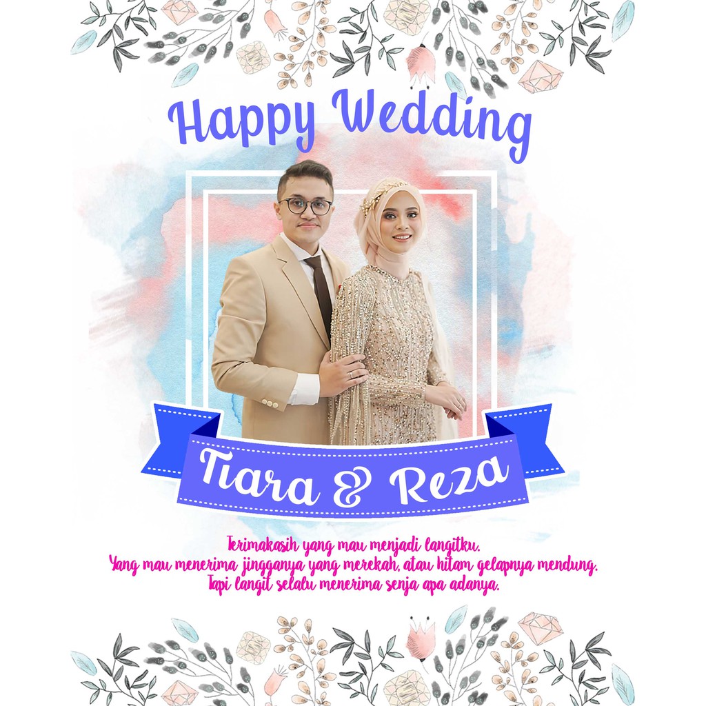 Hiasan dinding Kado Wisuda Happy Graduation Wedding Birthday bisa request Frame mdf
