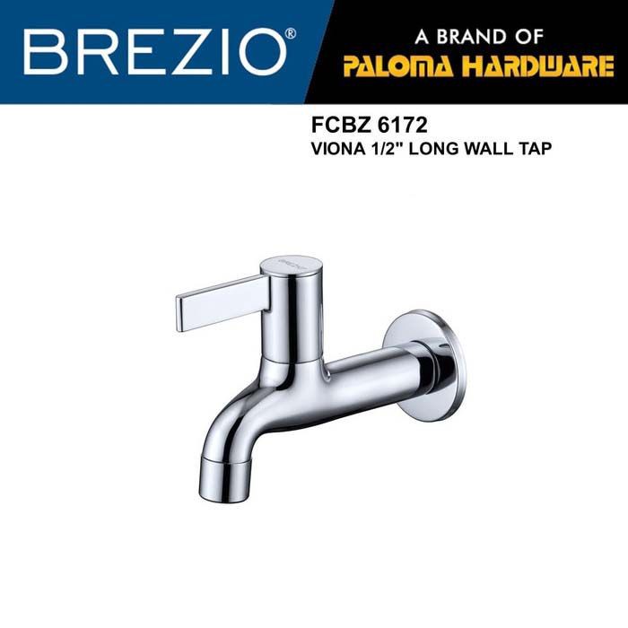 Kran Air Tembok Panjang Brezio QHFCBZ 6172 Faucet Kran Tembok atau Kran Air Kuningan Murah Kualitas