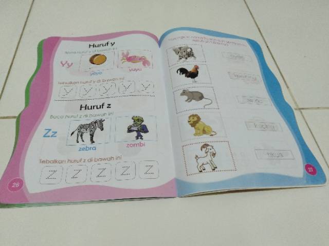 Buku Membaca Menulis ALFABET Untuk Anak TK