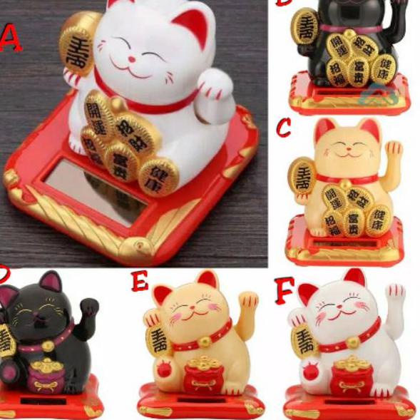 ♘ Kucing keberuntungan mini / patung kucing hoki ◘