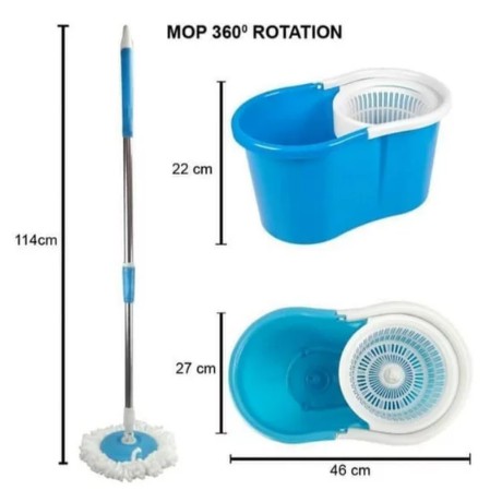 Vanstar with roda Magic Super mop spin mob pel putar 2 pcs set alat pel dan ember pembersih lantai 360 rotasi putaran