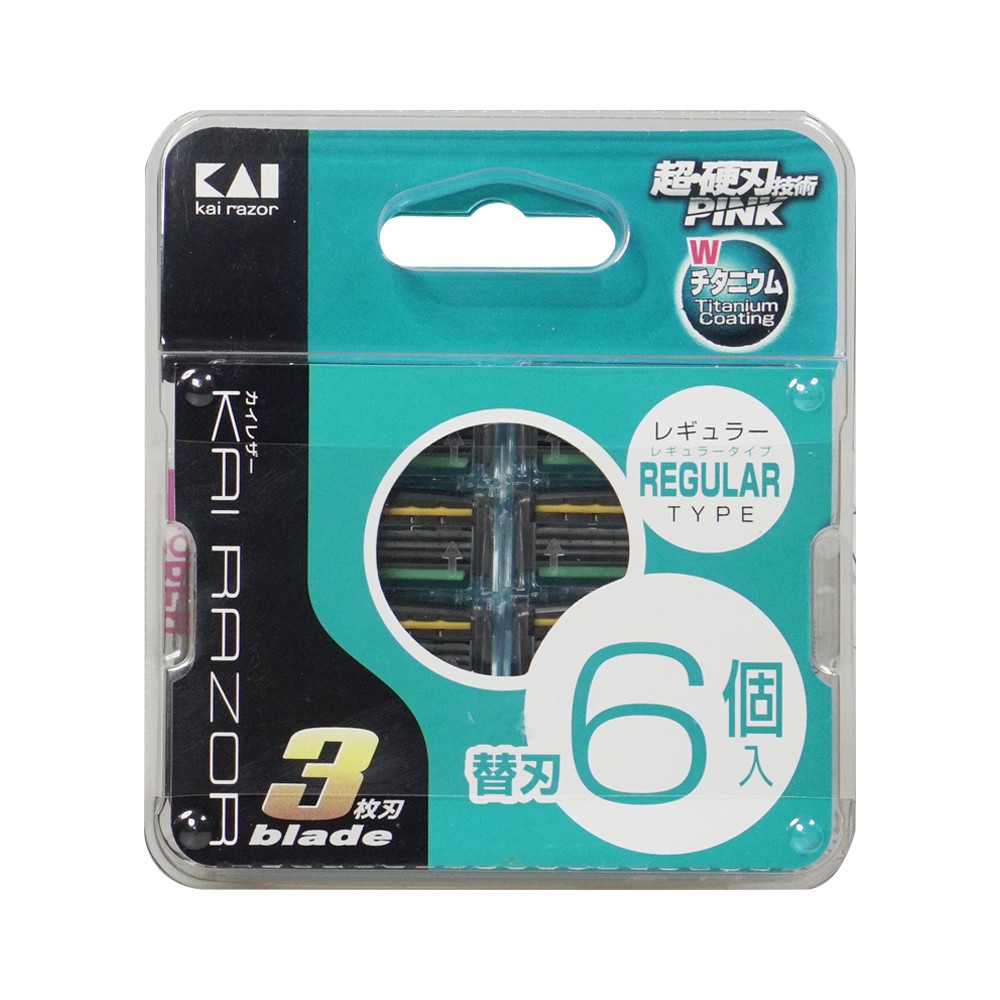 [MADE IN JAPAN] MITA KAI Refill Cukuran Kumis / Jenggot 3 Mata Pisau Isi 6 pcs BS6KR3