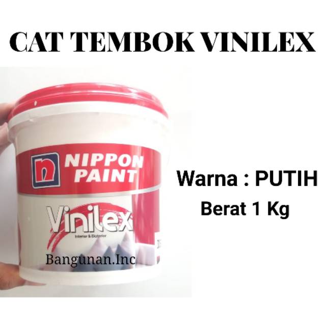 Jual CAT TEMBOK VINILEX PUTIH KALENG KECIL 1 KG | Shopee Indonesia