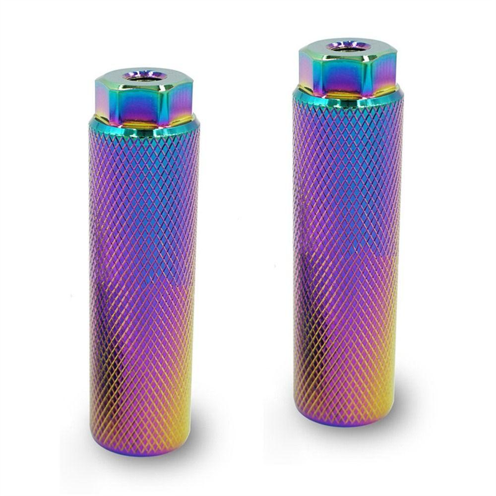 R-FLOWER 2pcs Pedal As Sepeda Anti Slip As Depan Belakang MTB Bike Footrest Lever Cylinder Grip