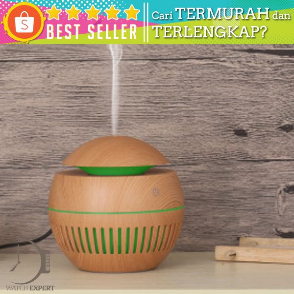 Taffware Ultrasonic Humidifier Aroma Essential Oil Diffuser Wood Design 130ml - KJR12 - Wooden