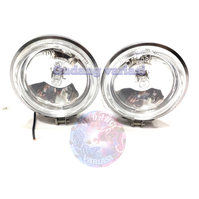 Lampu Tembak Kabut Bulat / Lampu Sorot BULAT / Foglamp BULAT Universal Motor SET