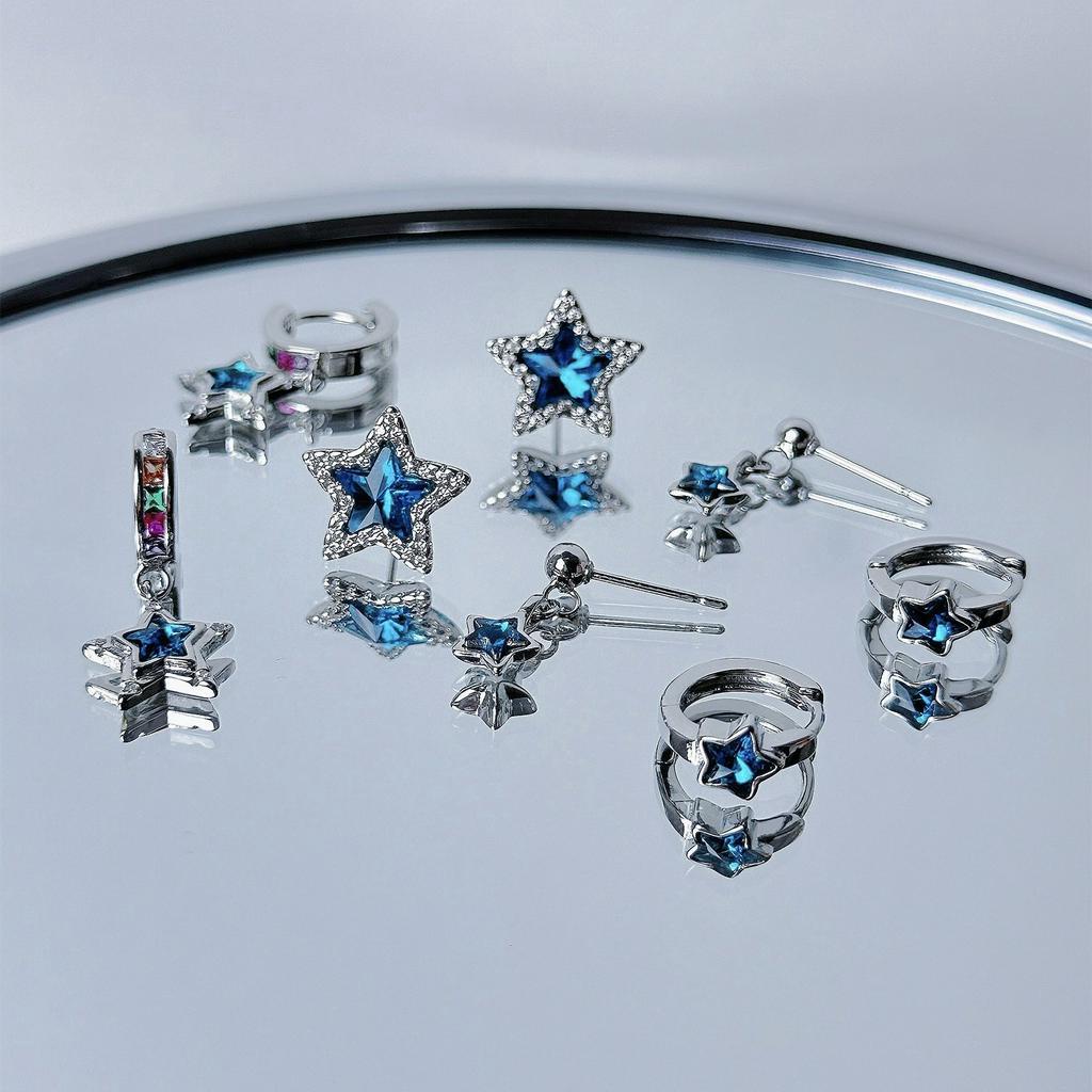 [Petillante] Star Earrings sterling silver | Y2K style | kalung rantai liontin Y2K | anti karat