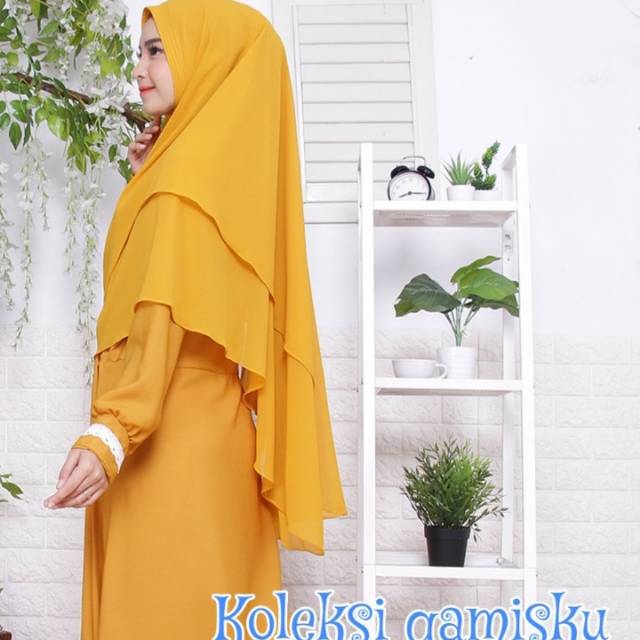 Khimar Ceruty Babydoll 2 Layer Kualitas Premium Import Syari Syar'i All Colour