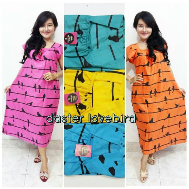 Daster jumbo lovebird grosir baju tidur murah wanita 