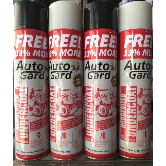 Cat Semprot Autogard Premium Rubberized Undercoat 480gr Flinkote Semprot Anti Karat