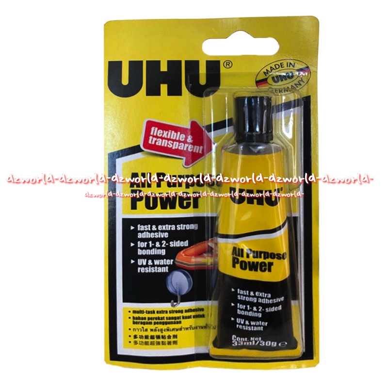 

UHU All Purpose Power 33ml All Purpose Power Lem Uhu Made in German Lem Flexible Transparant Bening Daya Rekat Tinggi U h u 33 ml