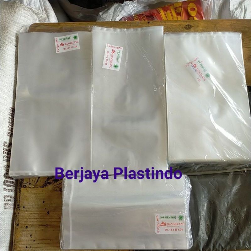 plastik pp bening tebal 15x25 17x35 18x30 18x35 80 micron/plastik pp tebal 15x25 17x35 18x30 18x35