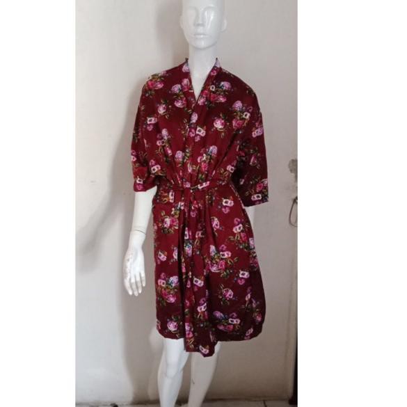 TERMURAH Kimono tidur satin motif