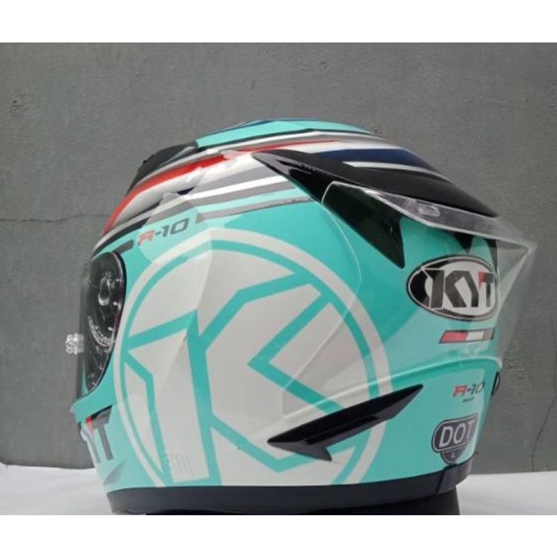 Spoiler Helm Kyt R10 3D Hitam gloss, hitam doff , clear