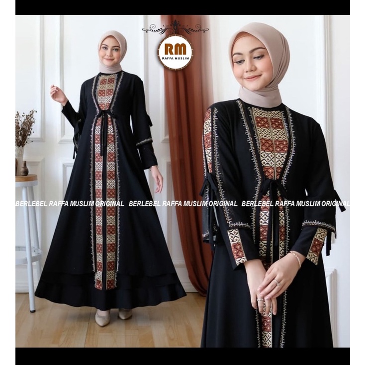 Abaya Motif Tribal Tengah Arab Saudi
