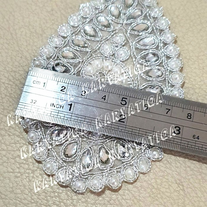 (Per 1 Pcs) Kode 18736 - Renda India Bordir Full Manik Mote