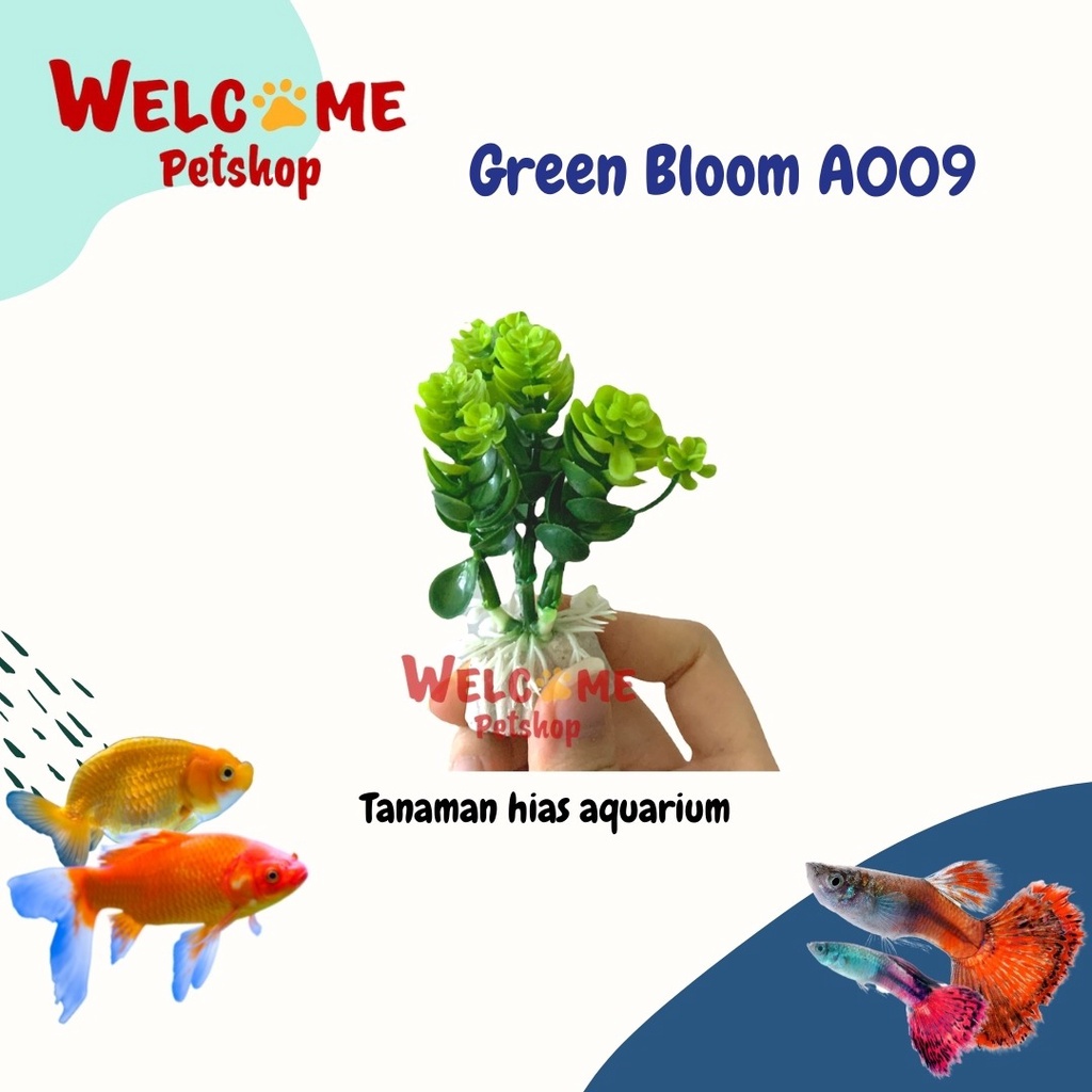 Green Bloom A009 / Hiasan Bunga Tanaman Aquarium / Aksesoris Aquarium