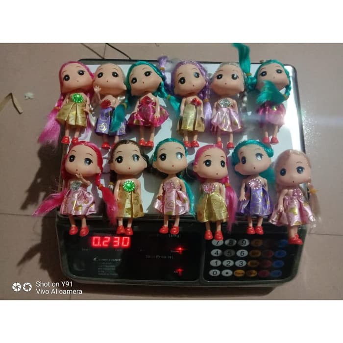 12 PCS GANTUNGAN KUNCI BARBIE boneka barbie gantungan kunci isi 12 pcs