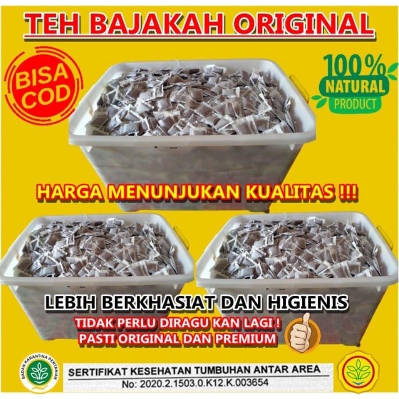 

Teh Bajakah / akar Bajakah / kayu bajakah asli Kalimantan 50 sachet kantong teh tanpa tali pegangan