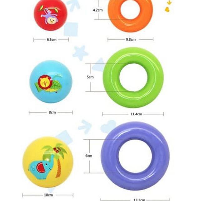Jual ・ Sgp Fisher Price Rainbow Stacked Ball / Bola Bayi / Mainan Susun Bola  - Merah Muda ✸ ☑ Indonesia|Shopee Indonesia