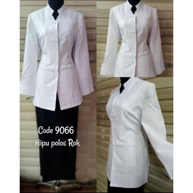 ATASAN/SET BAJU SERAGAM KERJA PUTIH Hipu Polos CANTIK WANITA CEWEK SHANGHAI MURAH SUSTER RUMAH SAKIT