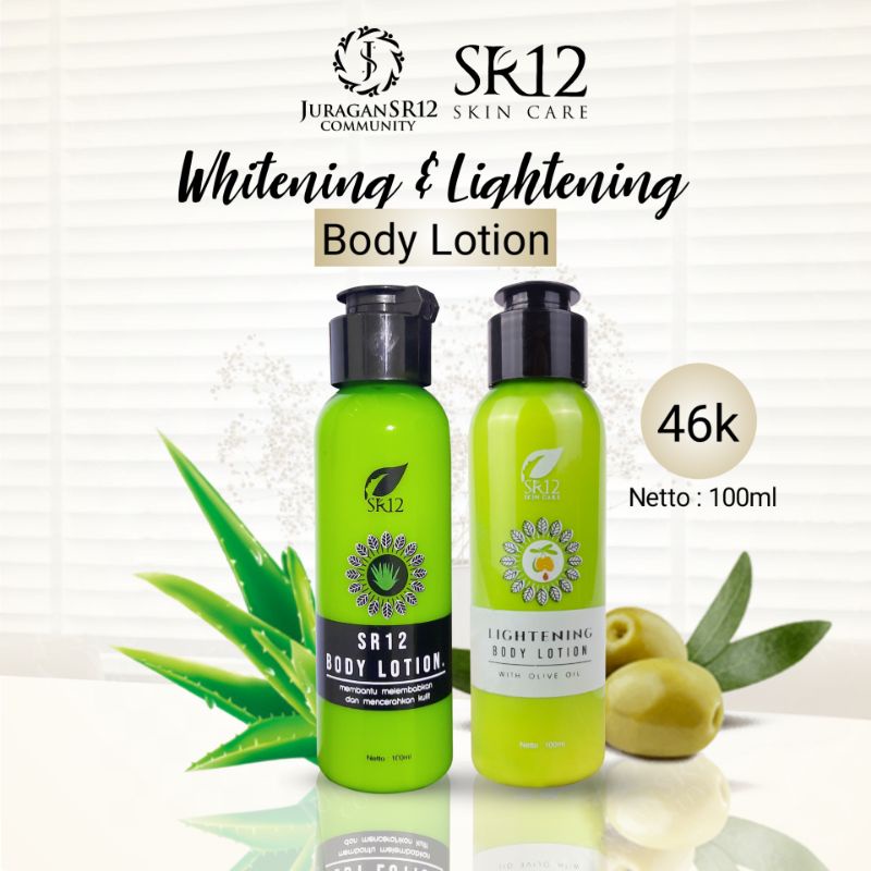 LOTION PEMUTIH BADAN BPOM TERLARIS / SR12 WHITENING BODY LOTION / LOTION PENCERAH AMAN &amp; ALAMI