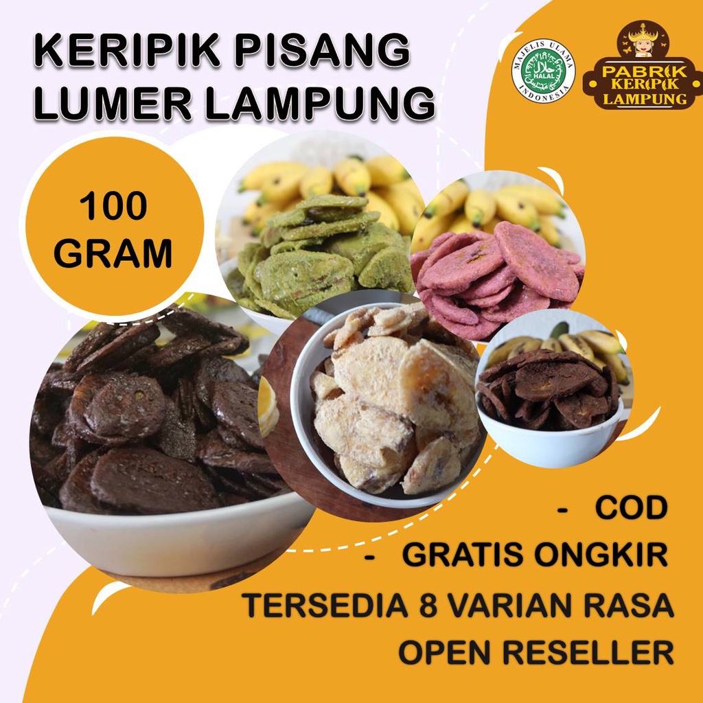 

100 g Keripik Pisang Lumer By PABRIK KERIPIK LAMPUNG