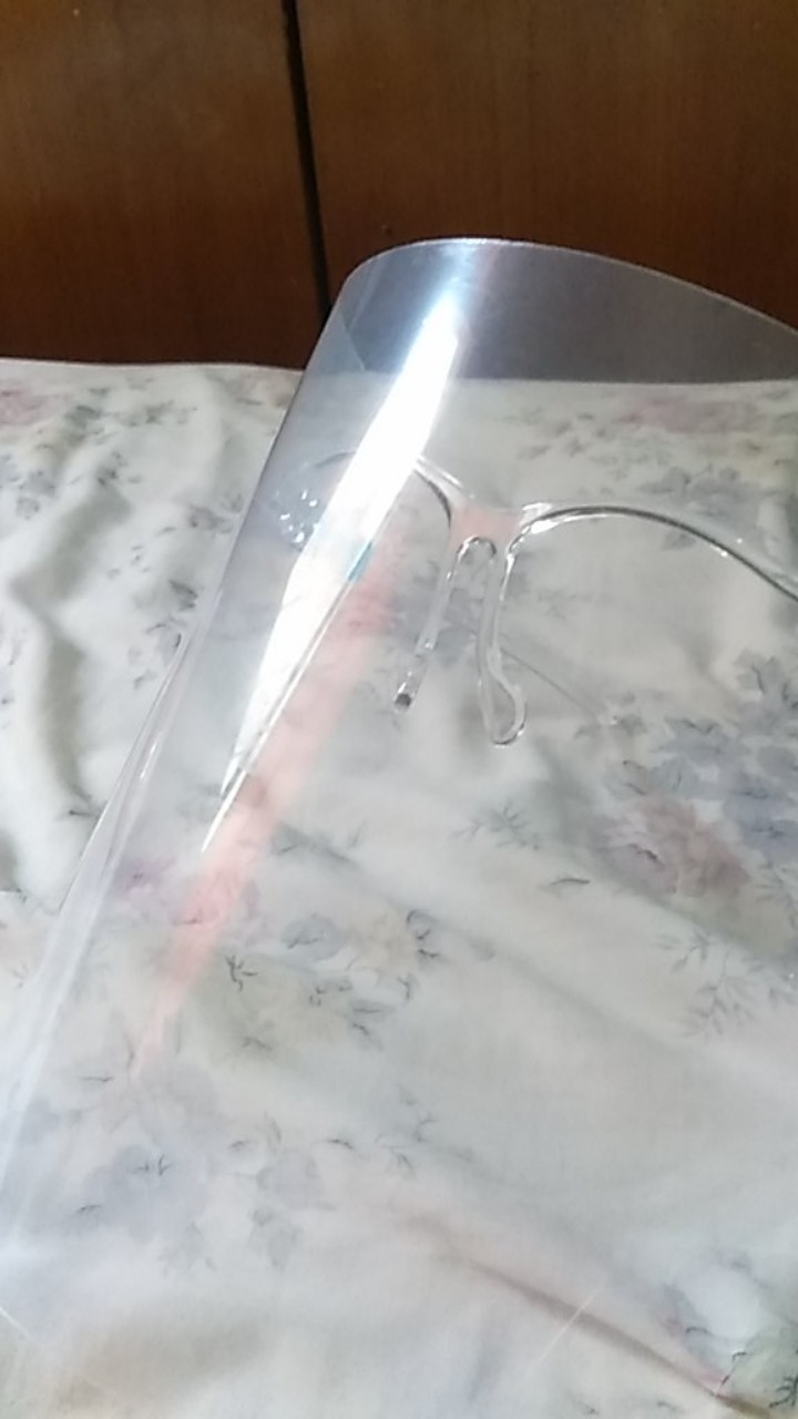 Face Shield Pelindung Wajah, Bahan Mika Import