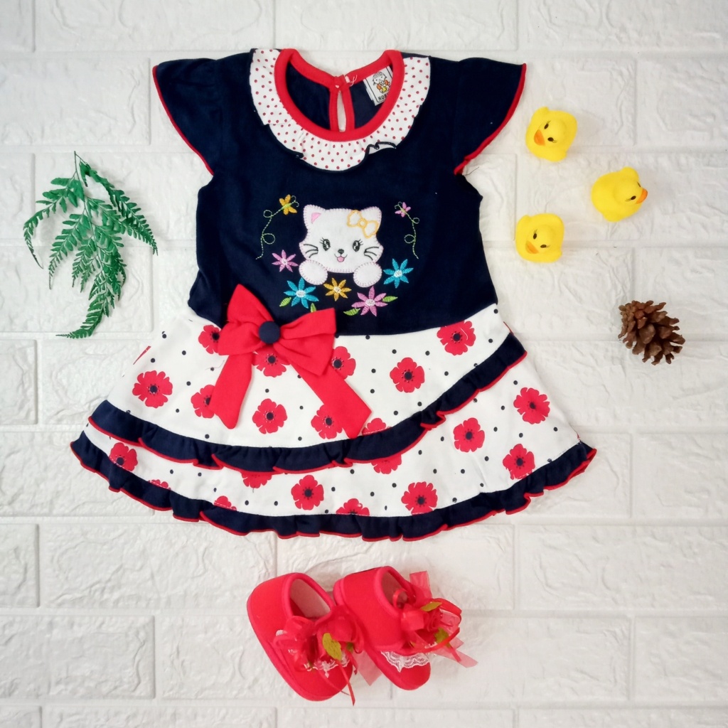 Baju Anak Perempuan Motif Spain Cat Setelan Rok Anak Perempuan Dress Anak Perempuan Nobuko 0178