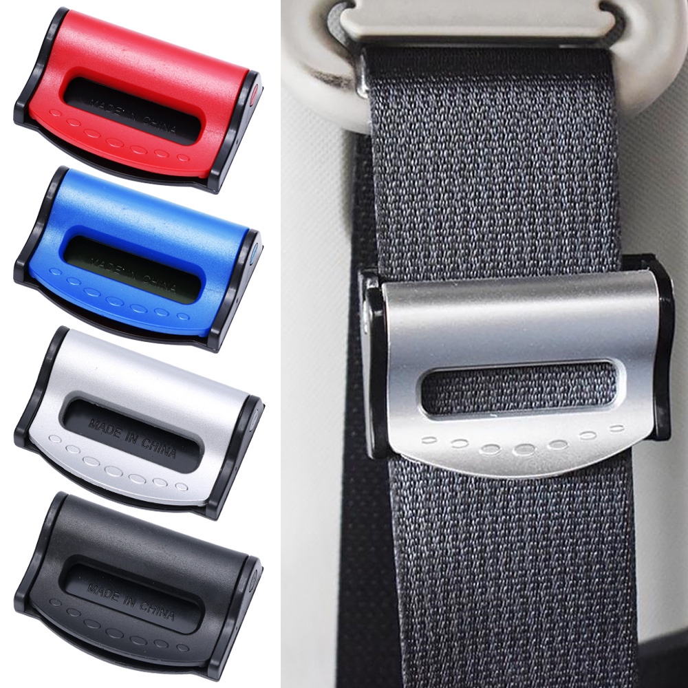 2 Pcs Klip Stopper Sabuk Pengaman Mobil Adjustable Bahan Plastik 4 Warna