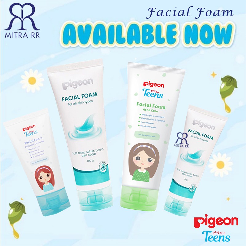 PIGEON TEENS Facial Foam Daily Mild Cleansing | All Skin Type | Sabun Muka Pembersih Wajah Remaja 100ml / 40ml