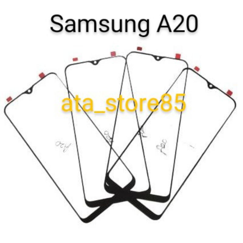 Kaca Depan Touchscreen Glass LCD TS TC Samsung A20 Original